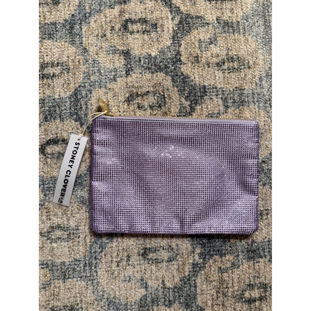Stoney Clover Lane Flat Sparkle Pouch Purple NWT‎
